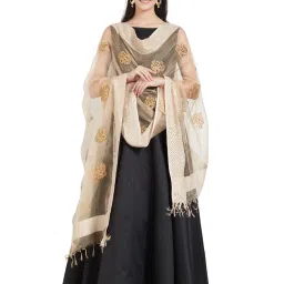 Dupatta Bazaar Beige & Gold Dupatta image 4
