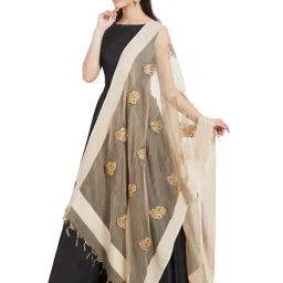 Dupatta Bazaar Beige & Gold Dupatta image 3