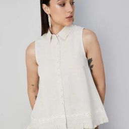 Code by Lifestyle Off-White Regular Fit Top-image-60