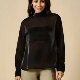 Allen Solly Black Plain Top-picture-36