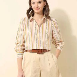 U.S. Polo Assn. Multicolored Striped Casual Shirt-image-69