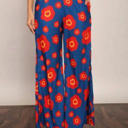KAORI BY SHREYA AGARWAL Blue Georgette Floral Pants-image-53