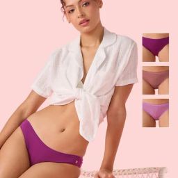 Enamor Multicolor Cotton Solid Bikini Panties - Pack Of 3-picture-3