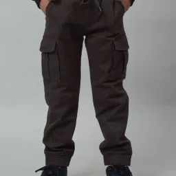 Cantabil Boys Dark Grey Solid Joggers-image-31