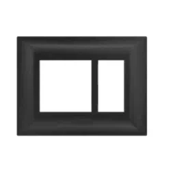 Anchor Ziva 12 Module Black Cover Plate with Base Frame 105x50 mm, 68912B (Pack of 5)-44