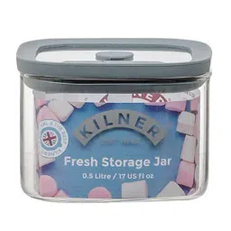 Kilner Transparent Glass Fresh Storage Square Jar (0.5 Litre)-picture-48