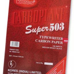 Kores Typewriter Carbon Paper - 503 Medium Weight, Black 210 x 330 mm-7