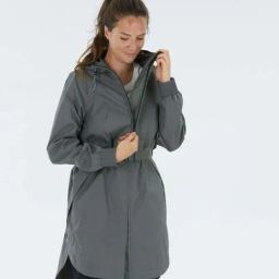Quechua by Decathlon Khaki Brown Plain Rain Jacket-image-88