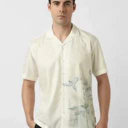 Van Heusen Beige Cotton Slim Fit Printed Shirt-picture-45