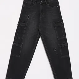Allen Solly Junior Boys Relaxed Fit Mid-Rise Light Fade Stretchable Jeans-image-88