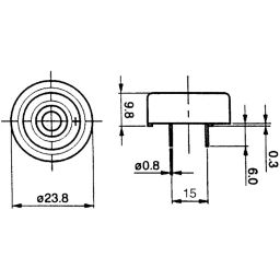 RS PRO Buzzer Through Hole Continuous Internal 75 dB 20 V DC, 6221360P image 3