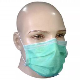 Nuvo Medsurg Disposable Face Mask 3 Ply with Elastic (Green) Pack of 100-40