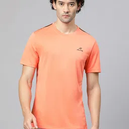 Alcis Men Brand Logo Printed Anti Static Slim Fit T-shirt-image-4
