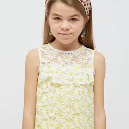 One Friday Girls Floral Embroidered Ruffled Top-image-42