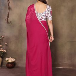 Anouk Embellished Mirror Work Border Saree image 5