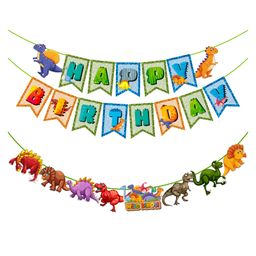 Zyozi Dinosaur Birthday Party Banner Multicolour - Pack Of 2-image-54
