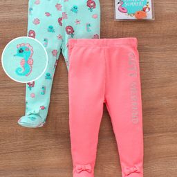 Babyoye Bootie Printed Leggings Pack Of 2 - Multicolor-picture-43