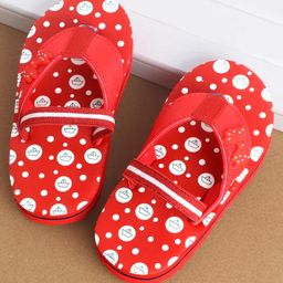Cute Walk by Babyhug Back Strap Closure Boat Graphic Flip Flops - Peach-image-17