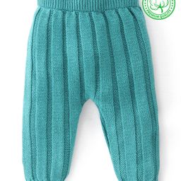 Babyhug Full Length Fleece & Woollen Pant Solid Color - Green-image-19