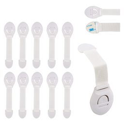 Kiddery Safety Lock Baby Proofing Locks Nylon Strap - White-image-38