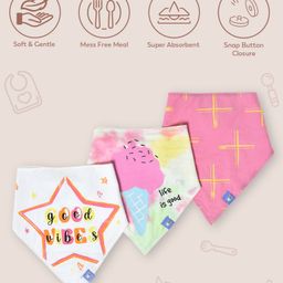 Mi Arcus Triangle Bibs Pack of 3 Multicolor-picture-20