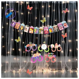 Puchku Premium Happy Birthday kitty foil Balloon Set with sash for first 1st birthday Theme girls kids ( pack of 51  Multicolor)-picture-11