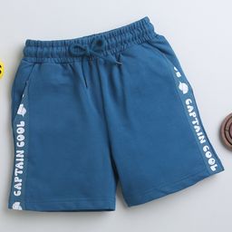 BUMZEE Captain Cool Text Printed Shorts - Teal Blue-image-99