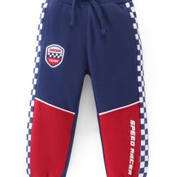 Babyhug French Terry Full Length Lounge Pant with Text Print - Multicolor-image-2