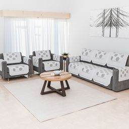 Kuber Industries Grey Printed Cotton Sofa Cover With Arms-picture-42