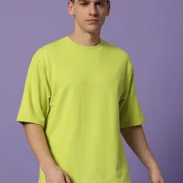 Mast & Harbour Oversized Drop-Shoulder Sleeves Pure Cotton Bio Finish T-Shirt-picture-31