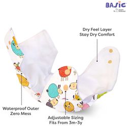 superbottoms Super Bottoms Basic Reusable Cloth Diaper Sheep Print- Multicolor image 3
