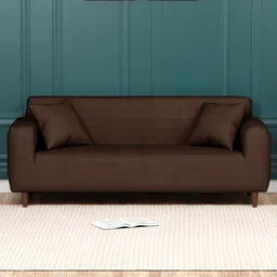 Myntra Elegant Homes Brown Polyester 3 Piece Sofa Cover With Arms-10