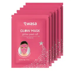 Twasa Set Of 6 Mix Berries Glow Mask Glitter Peel Off- 15 g Each-5