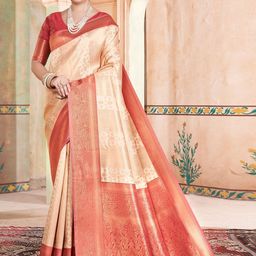 DIVASTRI Woven Design Zari Silk Blend Kanjeevaram Saree-48