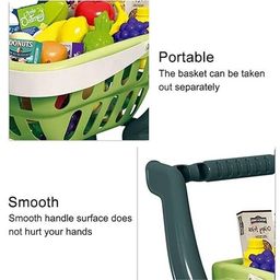 Happy Hues Shopping Cart Trolley for Kids Groceries 41 Food Fruit Vegetables| Pretend Play Food Role | Play Educational Toy Play Kitchen Toys Store Playset image 5