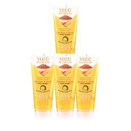 VLCC Set Of 4 Ayurveda Natural Fairness Chandan & Kesar Face Wash - 100 ml Each-20