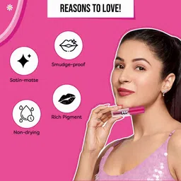 SUGAR POP 8 Hour Stay Non-Drying & Smudge Proof Matte Lipcolour 1.6 ml - Cranberry 19 image 2