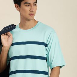DILLINGER Men Striped Oversized T-shirt-image-60