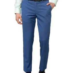 Park Avenue Blue Smart Fit Trousers-image-54