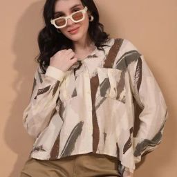 Crimsoune Club Brown Polyester Printed Shirt-picture-25