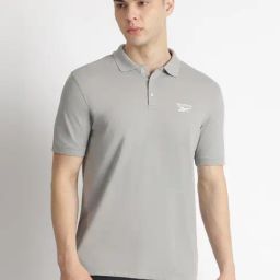 Reebok Grey Regular Fit Sports Polo-image-87