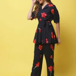Claura Navy Printed Top Pyjama Set image 3