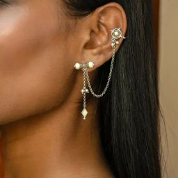 Shaya rudra mismatch earrings in oxidised 925 silver-image-15