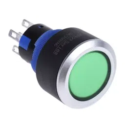 RS PRO Illuminated Push Button Switch Panel Mount 22.2 mm SPDT Green LED 250 V AC, 1758231-picture-25