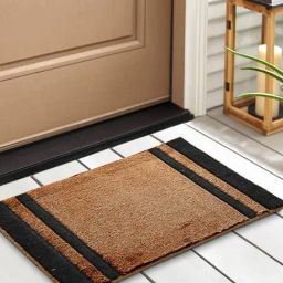 Saral Home Beige Polyester Geometric Door Mat-20