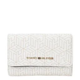 TOMMY HILFIGER Optic White & Fawn Logo Tri-Fold Wallet-32