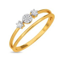 Kisna Diamond & Gold Jewellery Eliana 14k (585) Diamond & Gold Ring For Women-image-11