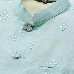 SOJANYA Regular Kurta With Churidar & With Nehru Jacket image 3