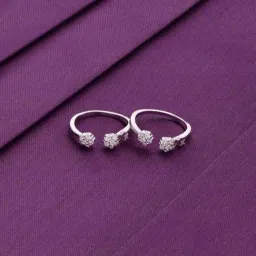 Kai Jewel Sterling Silver Floral Elegance Silver Toe Ring-image-53