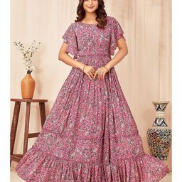 CHANSI Women Floral Printed Fit & Flare Maxi Dress-picture-39
